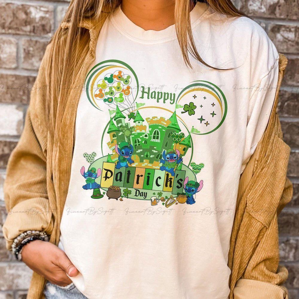Stitch St Patricks Day Disney Vuitino Shirt